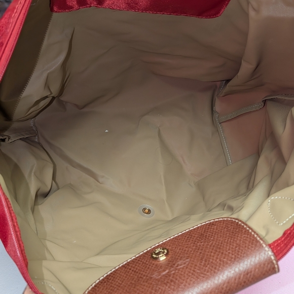 Longchamp Red and Brown Women's Tote Bag - Picture 9 of 9